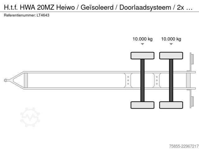 βαλίτσα H.t.f. HWA 20MZ Heiwo / Geïsoleerd / Doorlaadsysteem /...