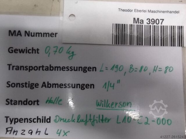 Bakım ünitesi yağlayıcısı Wilkerson L10-C2-000