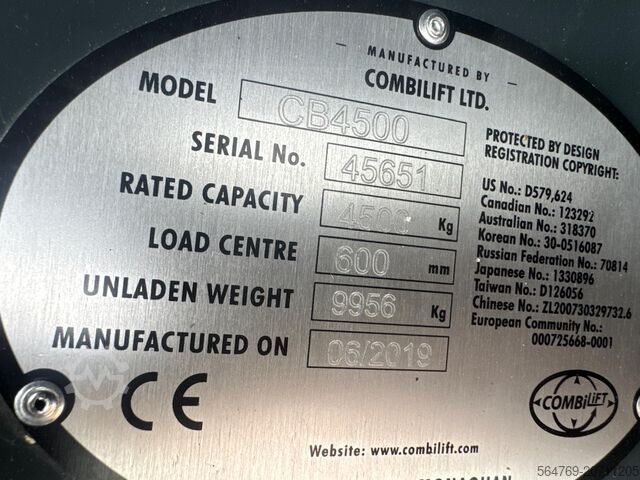 Τετρακατευθυνόμενο περονοφόρο ανυψωτικό όχημα Combilift CB4500//2019 year // Triplex 6400 mm