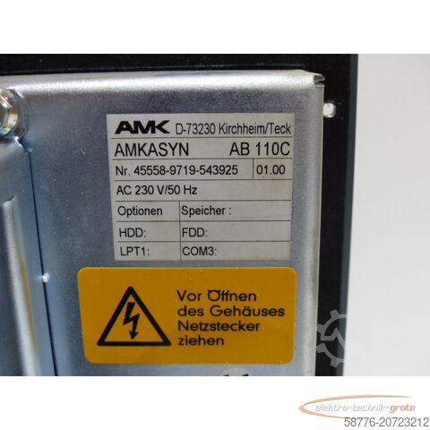 AMK component AMK ASYN AB 110C Industrie-PC SN:45558-9719-543925