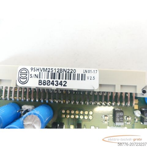 Componenta sistemelor de echilibrare Balance Systems 9SHVM2512BN220 Auswuchtkarte SN: B804342