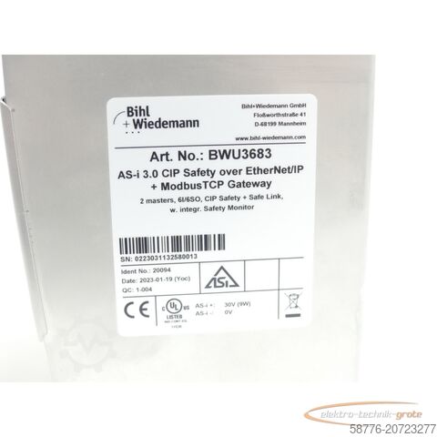 Component Bihl + Wiedemann BWU3683 SN ! -