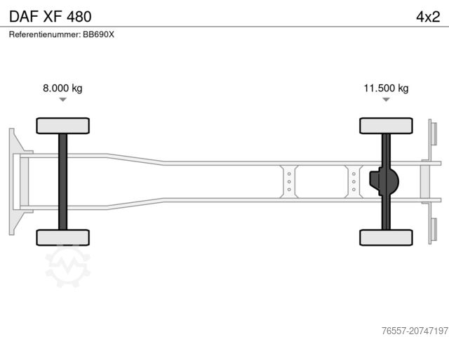 Skjutbar presenning DAF XF 480