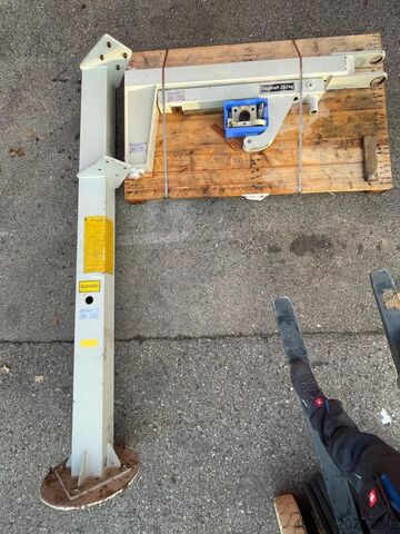 Column-mounted slewing jib crane with articulated arm IBB Stahl 250 Kg