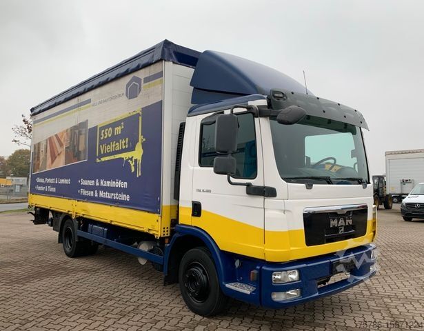 Ponyvával szerelt furgon MAN TGL 8.180 BL/ Schiebegardine/ AHK/ Euro5