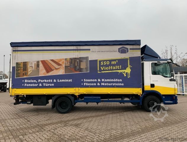 Ponyvával szerelt furgon MAN TGL 8.180 BL/ Schiebegardine/ AHK/ Euro5