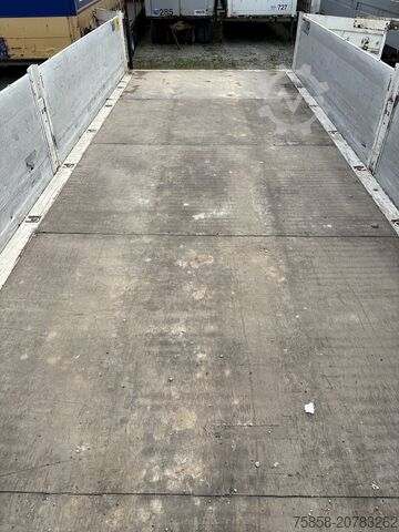 Intercambiable con plataforma abiertaCambiador de plataforma con plataforma Krone BDF 7,45m Baustoff Bordwand + Türen