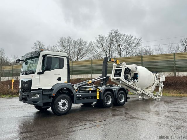 Betonmixer vrachtwagen Abrollkipper Fahrmischer Aufbau