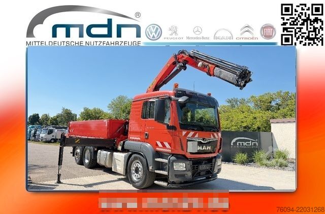Driezijdige kipper MAN TGS 26.420 6x2 Kipper KRAN Greifer lift/lenk AHK