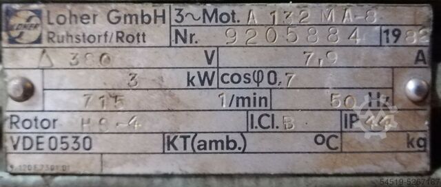 TMR Mengapparaat Motor met Staafmotor TMR F130/8