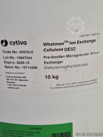 Cytiva DE52 10 kg Whatman Celulosa de intercambio iónico dietilaminoetilo Cytiva DE52.10kg