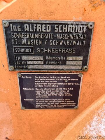 Soplador de nieve Schmidt VF 5 ZL