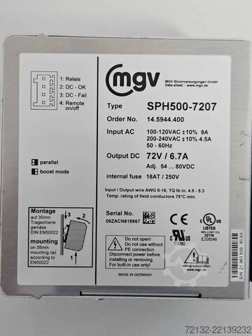 Alimentation MGV SPH500-7207