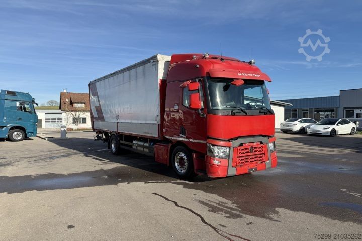 Camión plataforma con toldo Renault T 460 4x2 Pritsche-Plane / Swiss-Vehicle