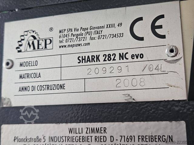 Piła taśmowa MEP Shark 282 NC EVO
