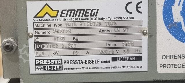 Kétfejes gérvágó fűrész TWIN ELECTRA TU/5 Emmegi 