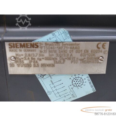 řídicí jednotka Siemens 1FT5046-1AF71-4AA0 Servomotor  !