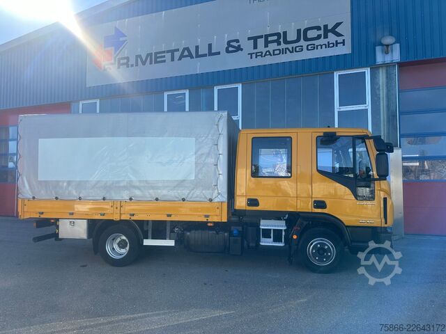 Ponyvával szerelt furgon IVECO 80-21 Eurocargo Doka Pr.&Pl.6 Sitzer Euro6 Klima
