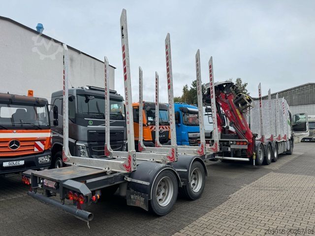 Holztransporter LKW VOLVO FH 510 8x4 Holztransporter Kran PENZ + Anhänger