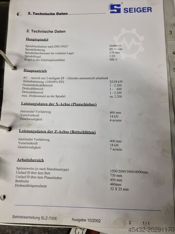 CNC soustruh Seiger GÜNSTIG abzugeben! SLZ 700E
