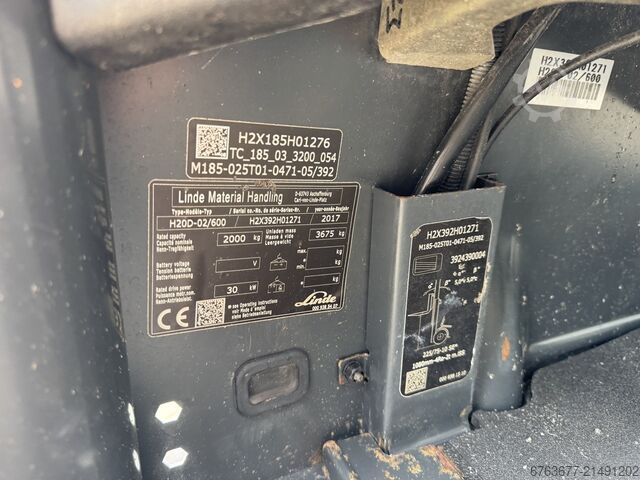 Linde H20D-02/600 tripla 465 Freelift / oldalmozgató / 4. funkció 2017 DÍZEL 73500 óra LINDE H20D-02/600 triplo 465 Freelift / Sideshift /  4e functie 2017 DIESEL 73500uur