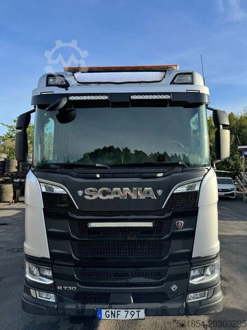 Trasportatore di legname Scania R730 V8 6X4, Retarder,Timber-truck + Kesla 4x2-...