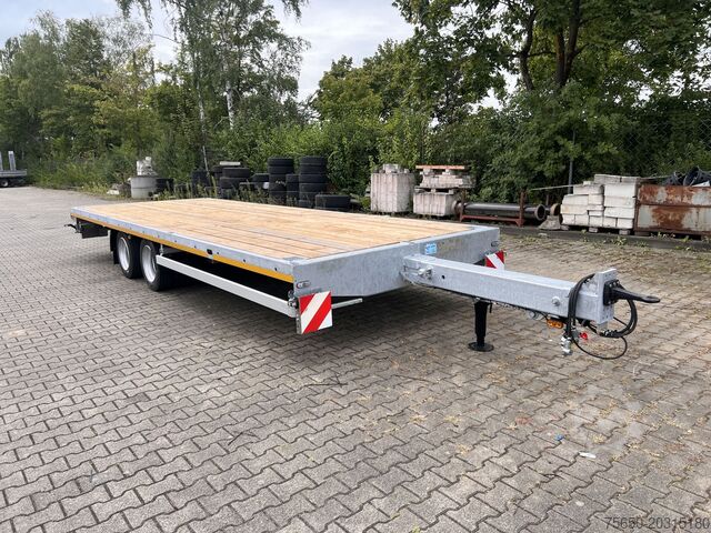 Open aanhangwagen Möslein THT 11 G Ausziehbar  11,9 t Tandemanhänger- Tieflader, ausziehbarLuftgefedert
