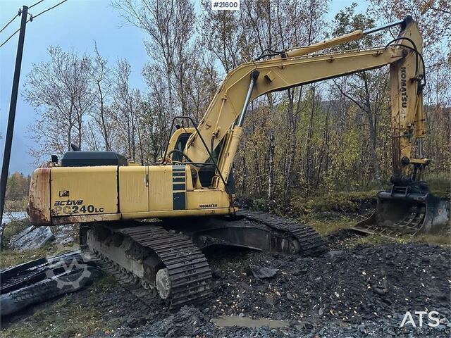 Pelle sur chenilles Komatsu PC240LC excavator. WATCH VIDEO.
