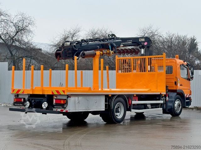 Autolaadkraan MERCEDES-BENZ ATEGO 1324 * HIAB 144 B - DUO + Bohrgerät * TOP