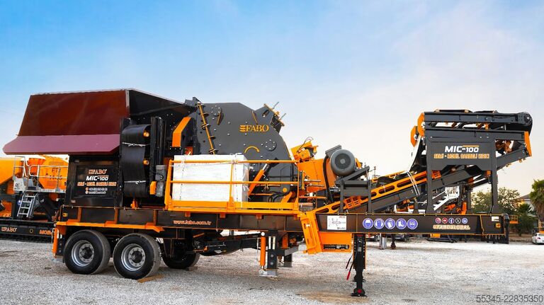 Vereenheid voor verkleinen FABO Mobile Impact Crusher Mobile Impact Crusher MIC-100