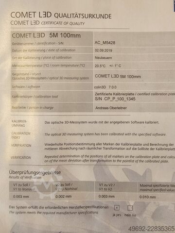 Kalibreerplaten Zeiss Comet