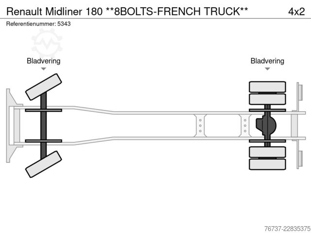 Bestelwagen autodrager Renault Midliner 180 **8BOLTS-FRENCH TRUCK**