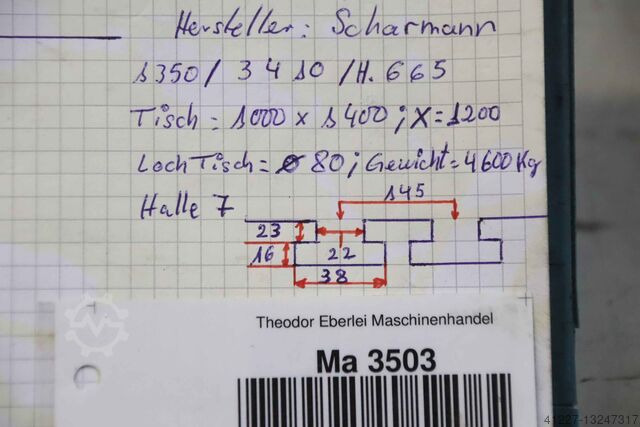 Draaibare opspantafel Scharmann 1400 x 1000 mm