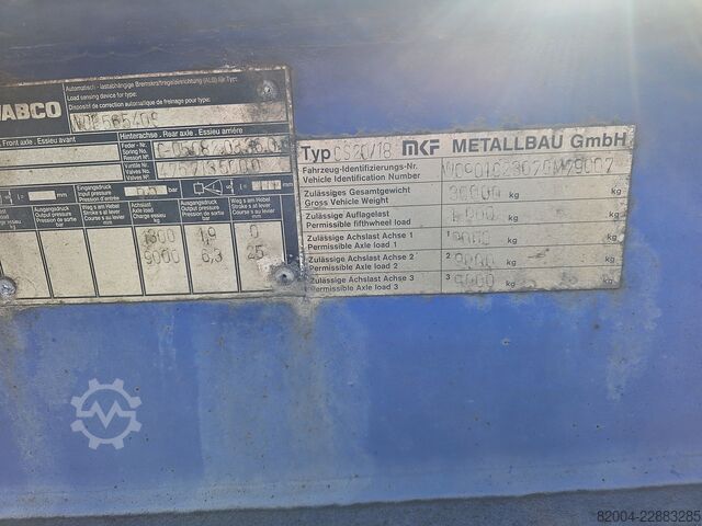Containervervoer MKF METALLBAU CS 20 / STEEL SUSPENSION/ BPW DRUM.