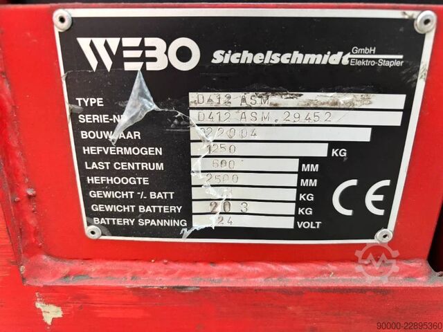 Sichelschmidt D 412 ASM 1250 kg stapelaar