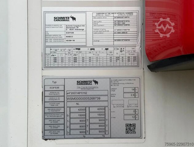Koeloplegger SCHMITZ CARGOBULL N/A SCB*S3B THERMO KING SLXi SCANDI 270 HOOG BLO