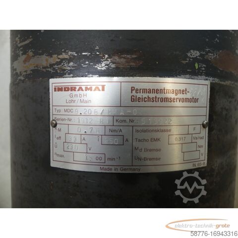 Besturingsunit Indramat MDC 9.20B/MMA-0 Gleichstromservomotor SN: 1912R1