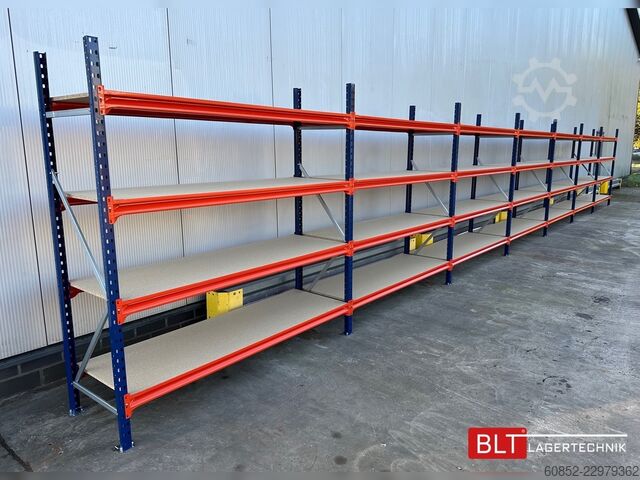 Raft de depozitare cu deschidere largă ca. 57 lfm. Weitspannregale H: 200 cm T: 60 cm , 400 kg Fachlast , 4 Ebenen