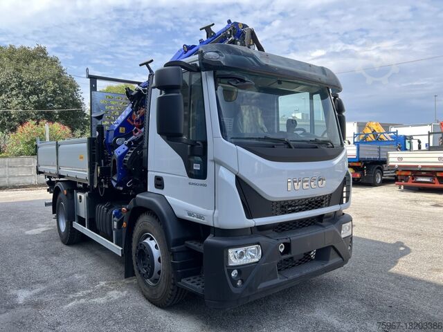 Driezijdige kipper met kraan Iveco Eurocargo 180-320