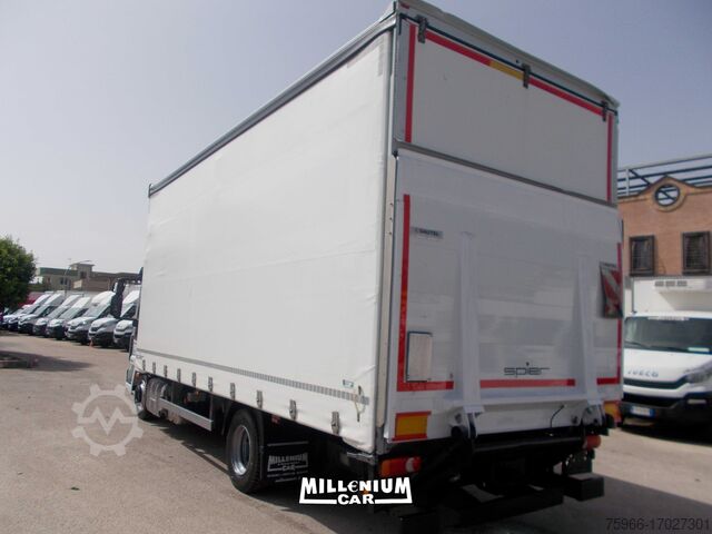 Platós és ponyvás teherautó IVECO 75E22 CENTINATO 6,20 SPONDA KM 260000