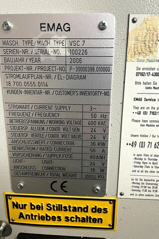 Κάθετος τόρνος Emag VSC 7