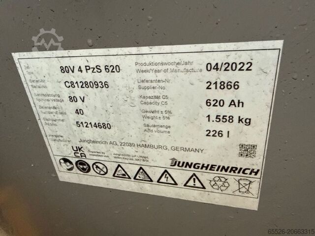 Elektro 4 Rad-Stapler Jungheinrich EFG 425 / AKKU 2022 / Container Version