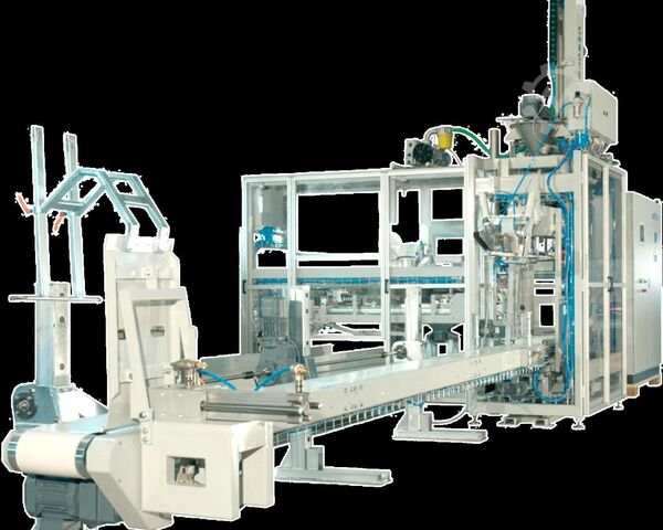 Linia do workowania DS Schüttguttechnik Bottom Up Bagging System