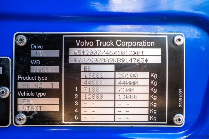 MTS standard VOLVO FM 380 - 249.239 KM