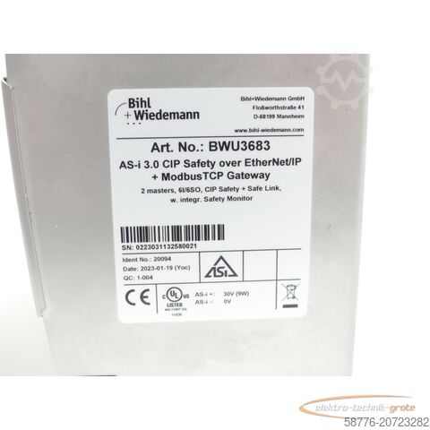 Component Bihl + Wiedemann BWU3683 SN ! -