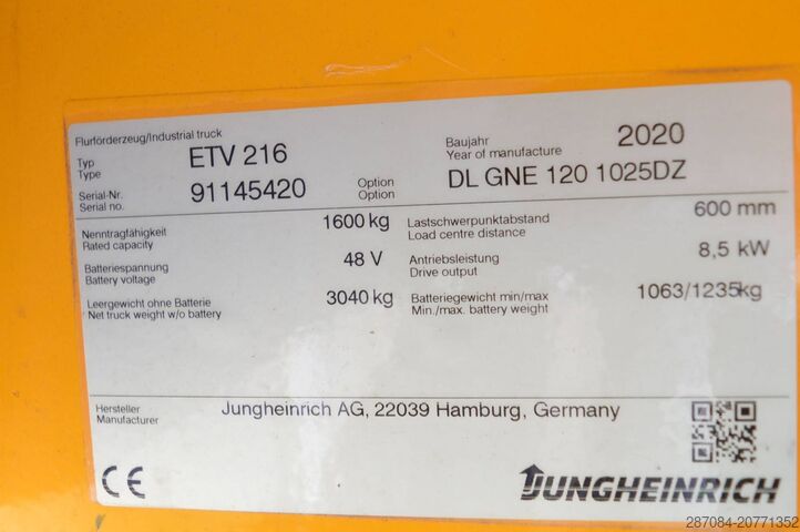 Jungheinrich ETV 216 Jungheinrich ETV 216