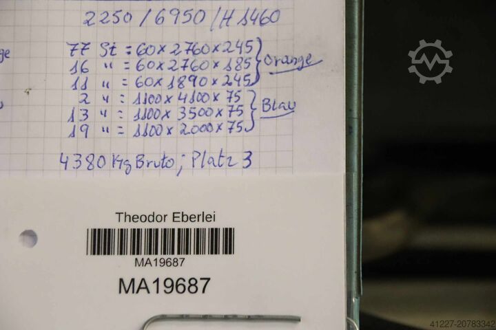 Palletstellingen, 34 staanders, 104 liggers unbekannt Tiefe 1100 mm