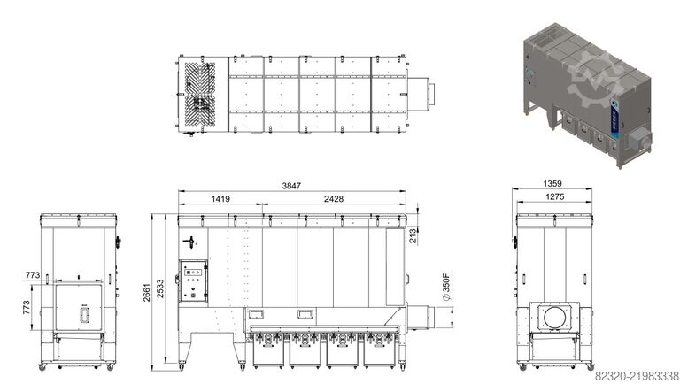 Mobile Absauganlage Riedex XtractPlus 350 11,0 kW