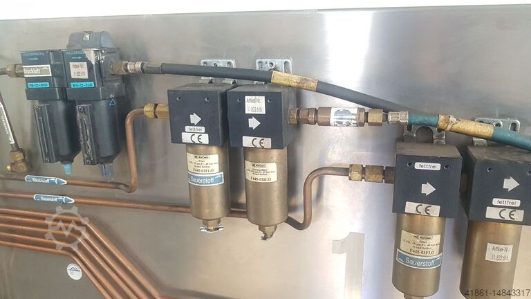 Gasoverdrachtsysteem met drukregelaar ESAB-LINDE Gasübernahmelanlage