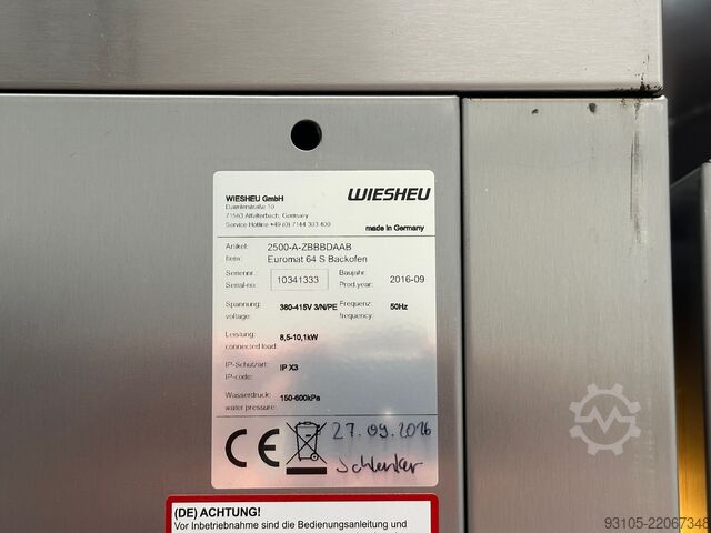 FORNO WIESHEU EUROMAT B5/B10 VARIO Wiesheu Euromat B5/B10